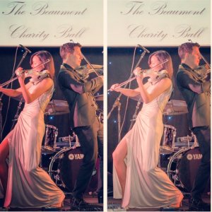Linzi Stoppard & FUSE Violin Band Perform at Beaumont Charity Event
